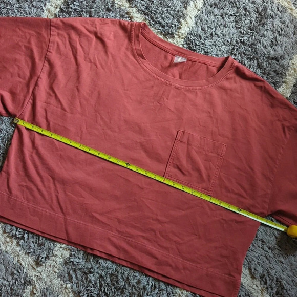 Calia Oversized Thick 100% Cotton Long Sleeve Rust Top Size XXL - Picture 4 of 8